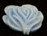 Lyseblå resin rose 21 x 19 mm